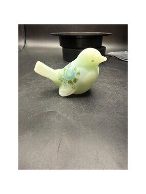 Fenton Light Blue Signed Bird